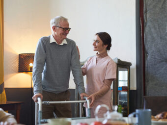 Caring Nurse at Retirement Home